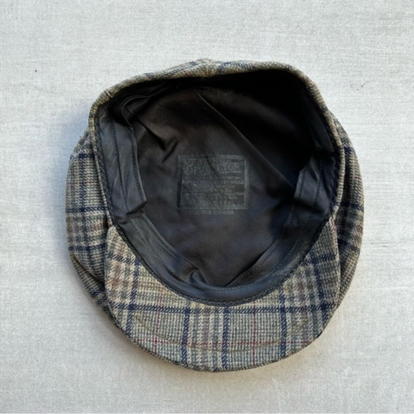Pendleton Tan & Blue Plaid Wool Flat Cap - M - Picture 2 of 6
